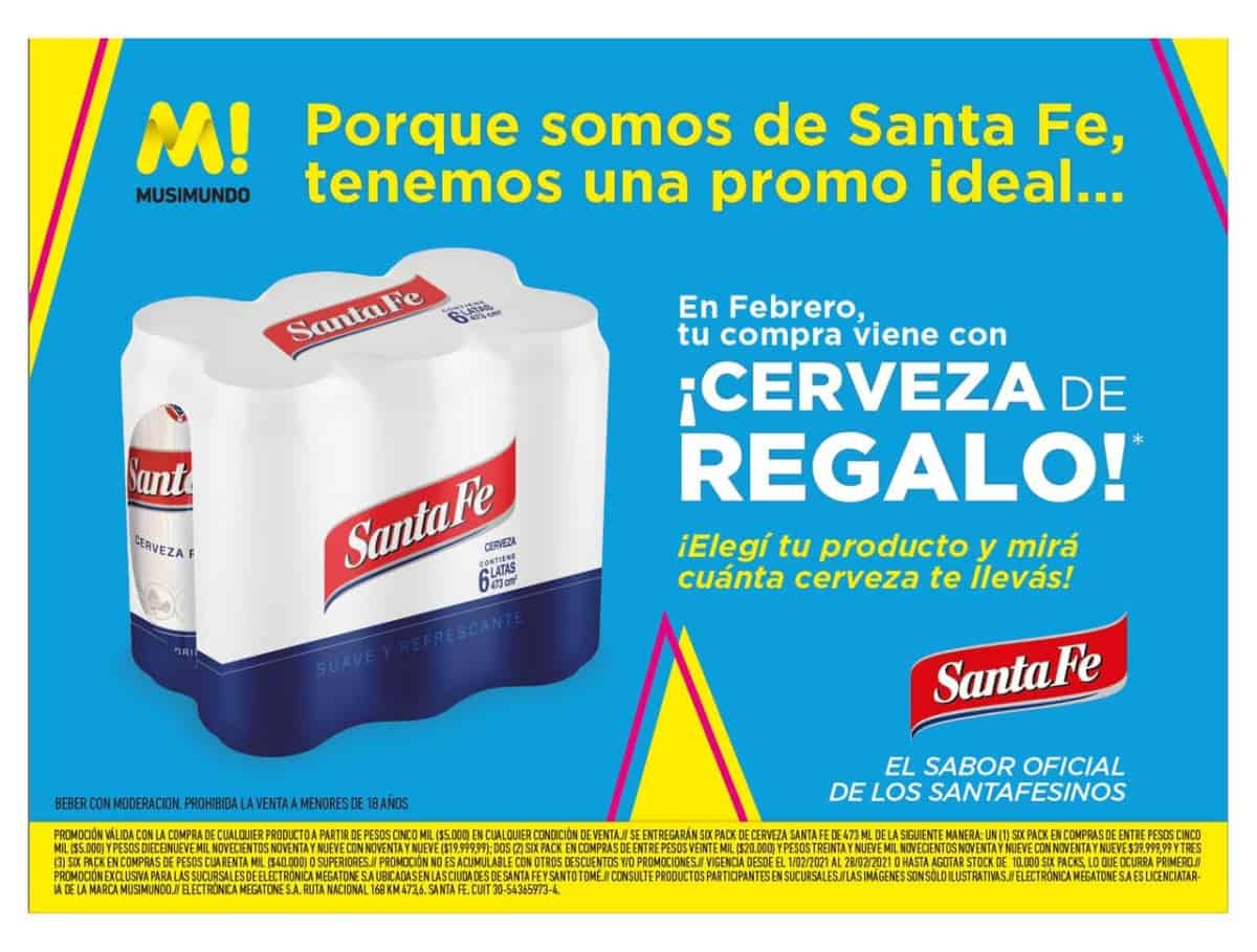 Portada de Arthur Newton Communication realiza la nueva promo de Musimundo y Cerveza Santa Fe