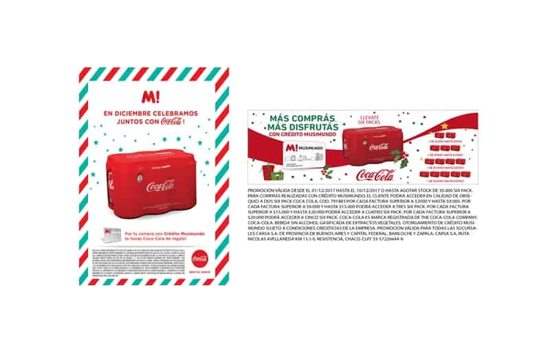 Portada de Musimundo junto a Coca-Cola, en una acción de Arthur Newton Communication